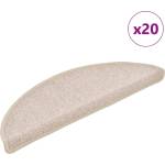 vidaXL Изтривалки за стълби, 20 бр. , 56x17x3 см, бежови, полукръгли (3365787)