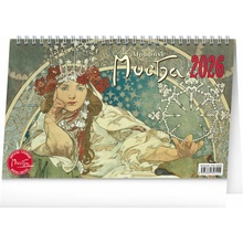 Alfons Mucha 2026 - stolní kalendář