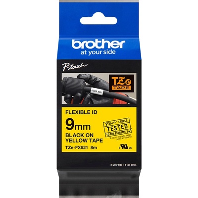 Páska Brother TZ-FX621 (Černý tisk/žlutý podklad)