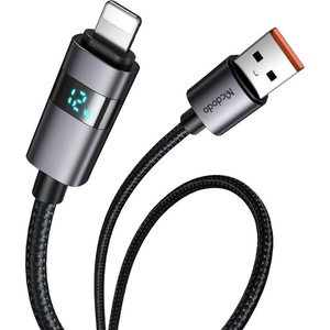 Mcdodo Кабел за данни - Mcdodo (CA-6490) - USB-A → Lightning, LED дисплей, 3A, 1.2m - Черен