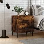 vidaXL Нощно шкафче, опушен дъб, 40x35x47, 5 см, инженерно дърво (827334)