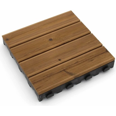 FLOMAT Dřevěná terasová dlažba Linea Combi-Wood délka 39 cm šířka 39 cm výška 6,5 cm