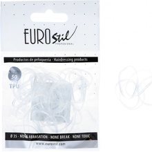 Gumičky do vlasů Eurostil Profesional TPU Hair Elastics For Hairstyles - průhledné, 50 ks (06811)