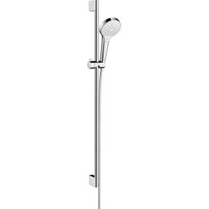 Hansgrohe Croma Select S - Душ комплект Vario EcoSmart 9 л/мин, 0, 90 м, бял/хром 26573400 (26573400)
