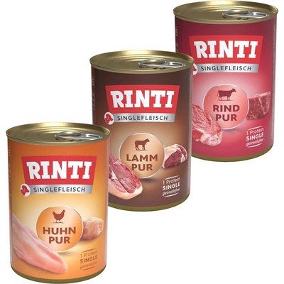 Rinti Singlefleisch Mix 3 druhy hovězí kuřecí jehněčí 6 x 400 g