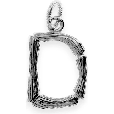 MPM Ocelový unisex nerezovýpřívěsek "D" 70213 stříbrné barvy