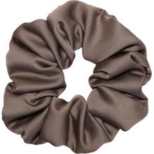 MURU Veľká Saténová Scrunchie gumička - Kávová Matná