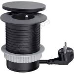 Solight PP119CWB - Вградена розетка с безжично зареждане 10 W, 1x розетка + USB-A и USB-C, черна (SL1657)