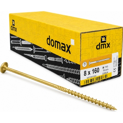 Skrutky do dreva Domax 8 x 160 mm 50 ks