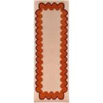 Flair Rugs Оранжева/в естествен цвят ръчно изработена вълнена пътека 80x230 cm Wiggle Wool - Flair Rugs (503119382742)