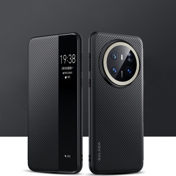 Huawei Калъф SULADA Kevlar за Huawei Mate 70 - смарт капак с прозорец, кожена текстура и магнитна функция, различни цветове