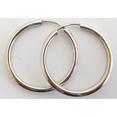Klenoty Budín Hladké zlaté kruhy z bílého zlata 18mm/1,8cm 585/1,17gr HK2343