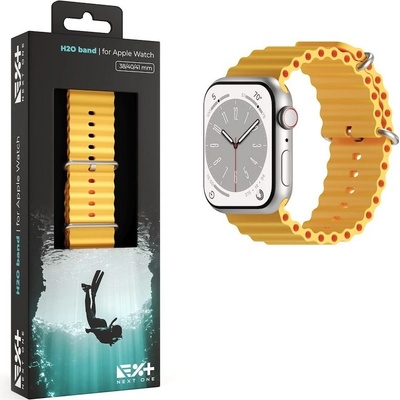 Next One Силиконова каишка за Apple Watch 38мм, 40мм, 41мм, 42мм (2024) - Next One H2O Silicone Band (жълт) (AW-41-H2O-YEL)
