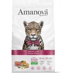 Amanova adult cat salmon deluxe - пълноценна храна за пораснали котки от всички породи, със Сьомга и портокал - 6 кг, Испания - 33120