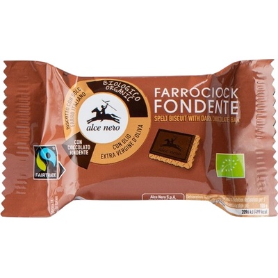 Alce Nero Sušenky s hořkou čokoládou 28 g Bio VEGAN