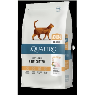 Quattro Cat food - Пълноценна суха храна за израснали котки с пилешко месо, 7 кг