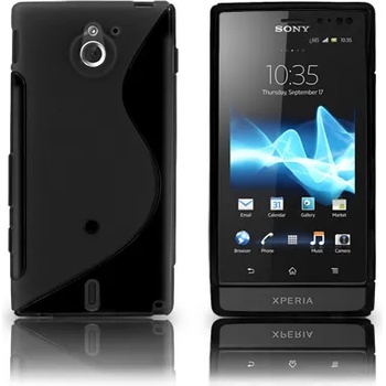 Image 1 of Sony Xperia sola MT27i S-Line Силиконов Калъф Черен + Протектор