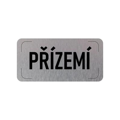 Označení podlaží - Přízemí, hliníková tabulka, 300 x 150 mm