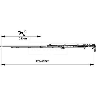 MACO nůžky pro spárové větrání Gr. 600 FFH 401-600 mm vpravo