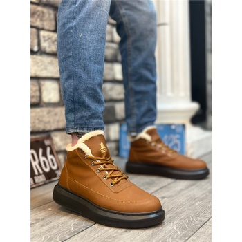 BOA Shoes Мъжки спортни боти с топла подплата ba0151 - Таба #407101 (407101_Кафяво)