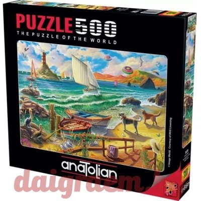 Anatolian Пъзел anatolian 3628 - 500 части - Изглед от морския бряг (p3628)