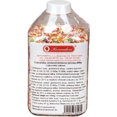 KOVANDOVI Cukrový posyp - tyčinky 400 g