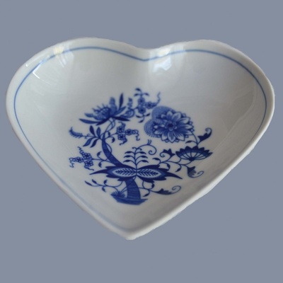 Cibulák Dubí miska srdce cibulový porcelán 10244