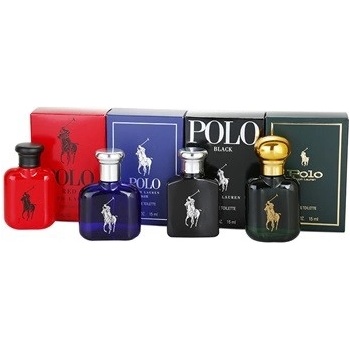 Ralph Lauren The World of Polo Fragrances Red + Blue + Black + Green EDT 4 x 15 ml dárková sada