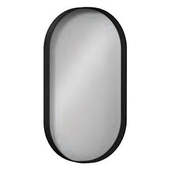 Isvea Puno овално огледалo за баня , рамка черен мат, 40/70 см (29PN4004040I)