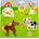 Viga Toys Дървен пъзел Viga - Домашни животни, 9 части (50837)
