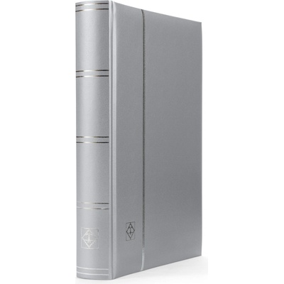Leuchtturm COMFORT METALLIC vatovaný zásobník s černými listy Barva: Stříbrná
