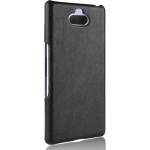 Gigapack Sony Xperia 10 plus GIGAPACK Пластмасов калъф за телефон с ефект на кожа ЧЕРЕН (GP-86031)