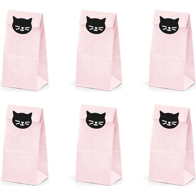 PartyDeco PartyDeco Sáčky na sladkosti - kočička – Zboží Dáma
