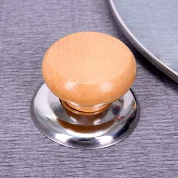 Луксозна дървена дръжка за капак на тенджера или тиган