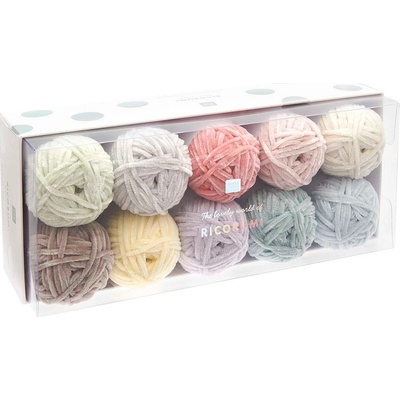Rico Design Sada žinylkových klubíček na háčkování Ricorumi Nilli Nilli Pastel 10 ks - 1 sada
