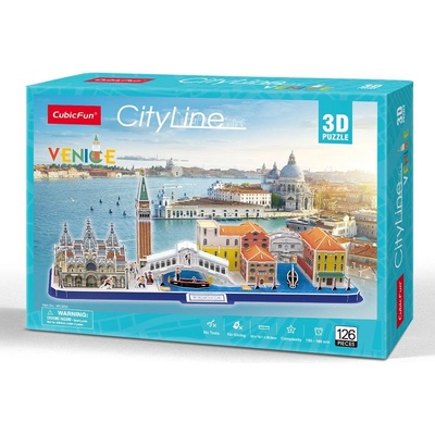 CubicFun Cubic Fun - Пъзел 3D City Line Venice 126ч
