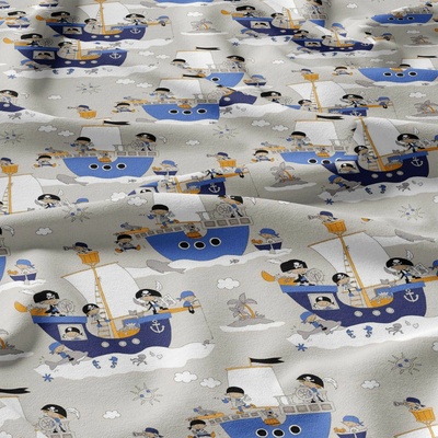 Bavlnená látka vzor kapitán, metráž 160 cm