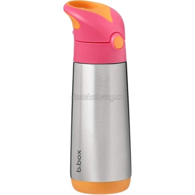 B.BOX termoska na pití s brčkem 500 ml Růžová
