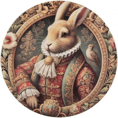 Servírovací umělý talíř Victorian Gentleman Rabbit - Ø 33*1 cm - Clayre & Eef