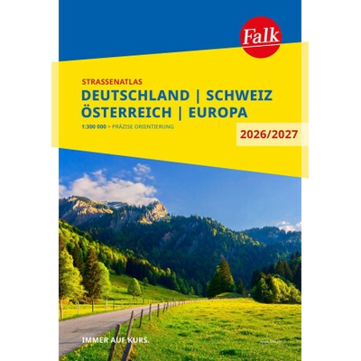 Falk Straßenatlas 2026/2027 Deutschland, Schweiz, Österreich 1:300.000