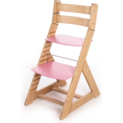 Hajdalánek Rostoucí židle Alma standard dub světlý / růžová