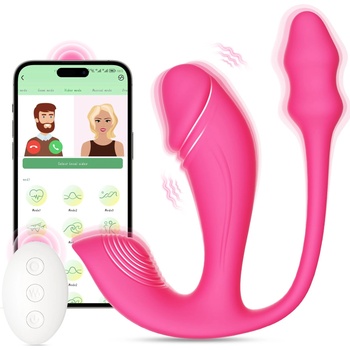 SuperLove Triple Stimulation Wearable Panty Vibrator with Remote Pink