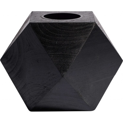 Teakový svícen Diamond Black 10 cm Muubs