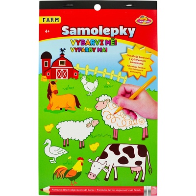 Vyfarbovacie samolepky farma pre deti