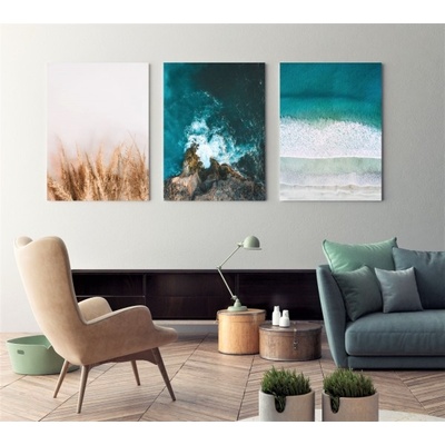 Divio Třídílný obraz na pláž, vzor 19001 Velikost: 60x120 cm