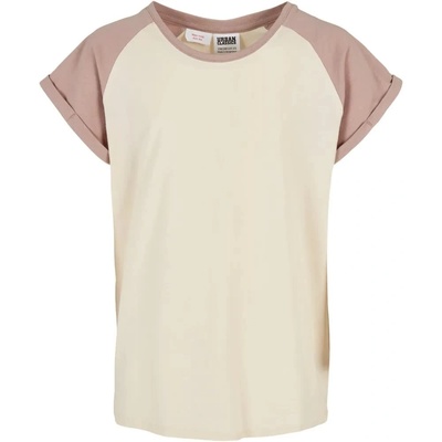 Тениска Urban classics Contrast Raglan short sleeve T-shirt - Beige (White Sand / Dusk rose)
