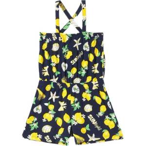 Chicco Girls Short Dungarees Blue Printed - magazinko