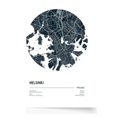 Plagát Maps: Helsinki 70x100 - 77492