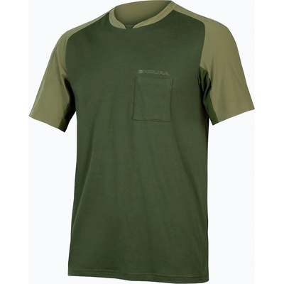 Endura Мъжка колоездачна тениска Endura GV500 Foyle Tech olive green