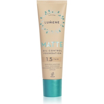 Lumene Matte Oil-Control матиращ фон дьо тен SPF 20 цвят 1, 5 Fair Beige / Fair 30ml